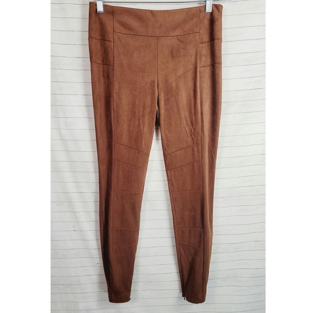 SUNDANCE INSPIRED DAYS FAUX SUEDE LEGGINGS IN BURNT SIENNA, SZ 6